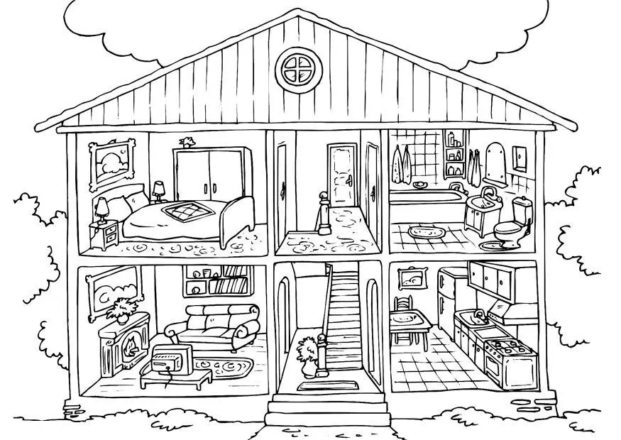 Haus Ausmalbilder 19