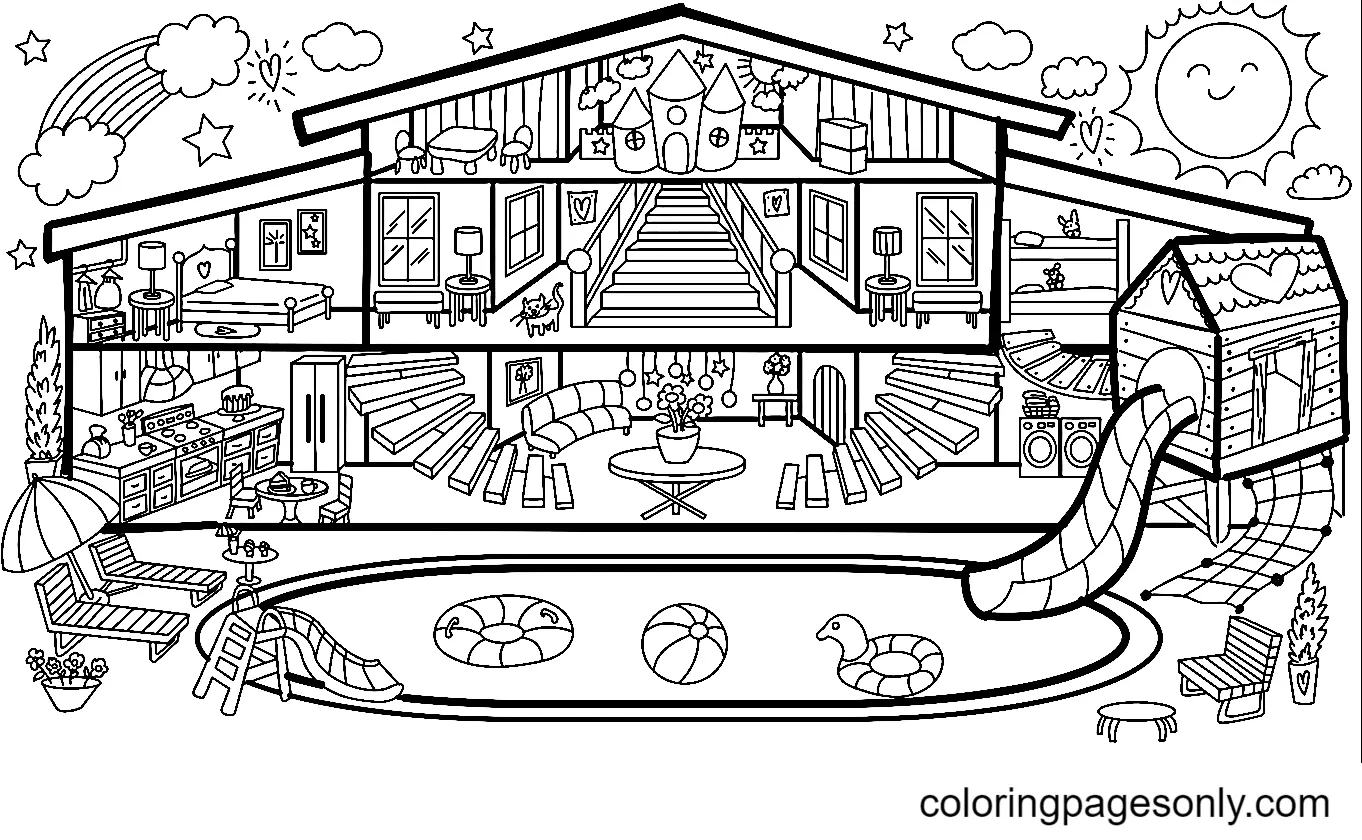 Haus Ausmalbilder 4