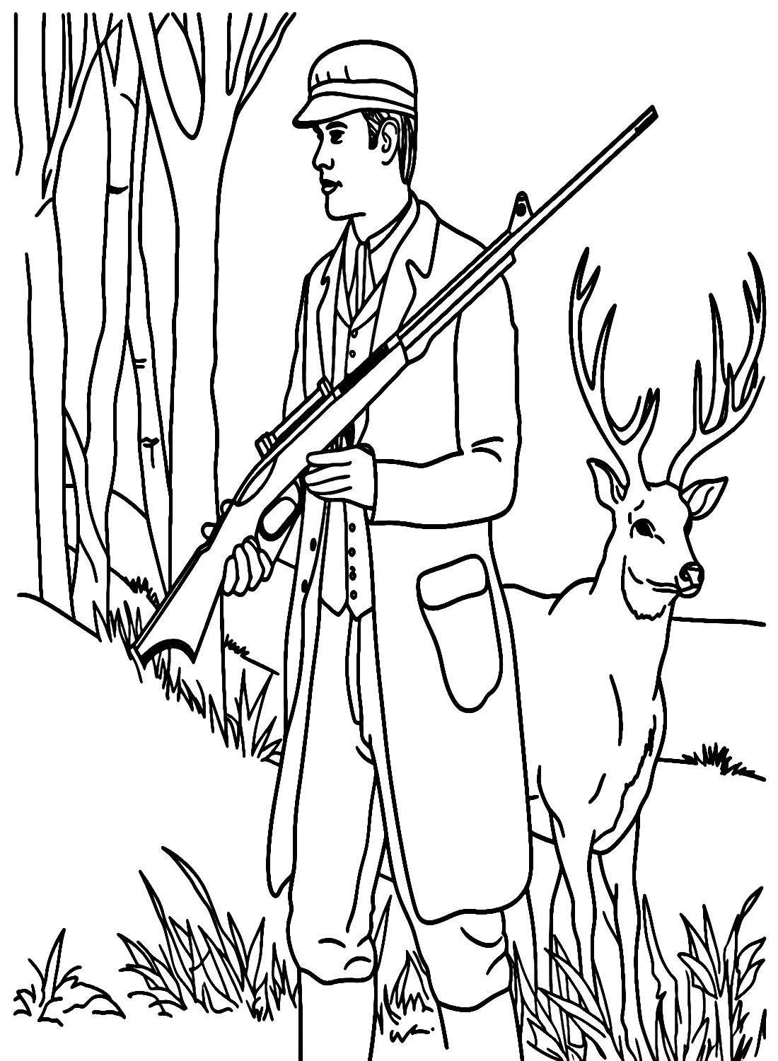 Hunting Coloring Pages 1