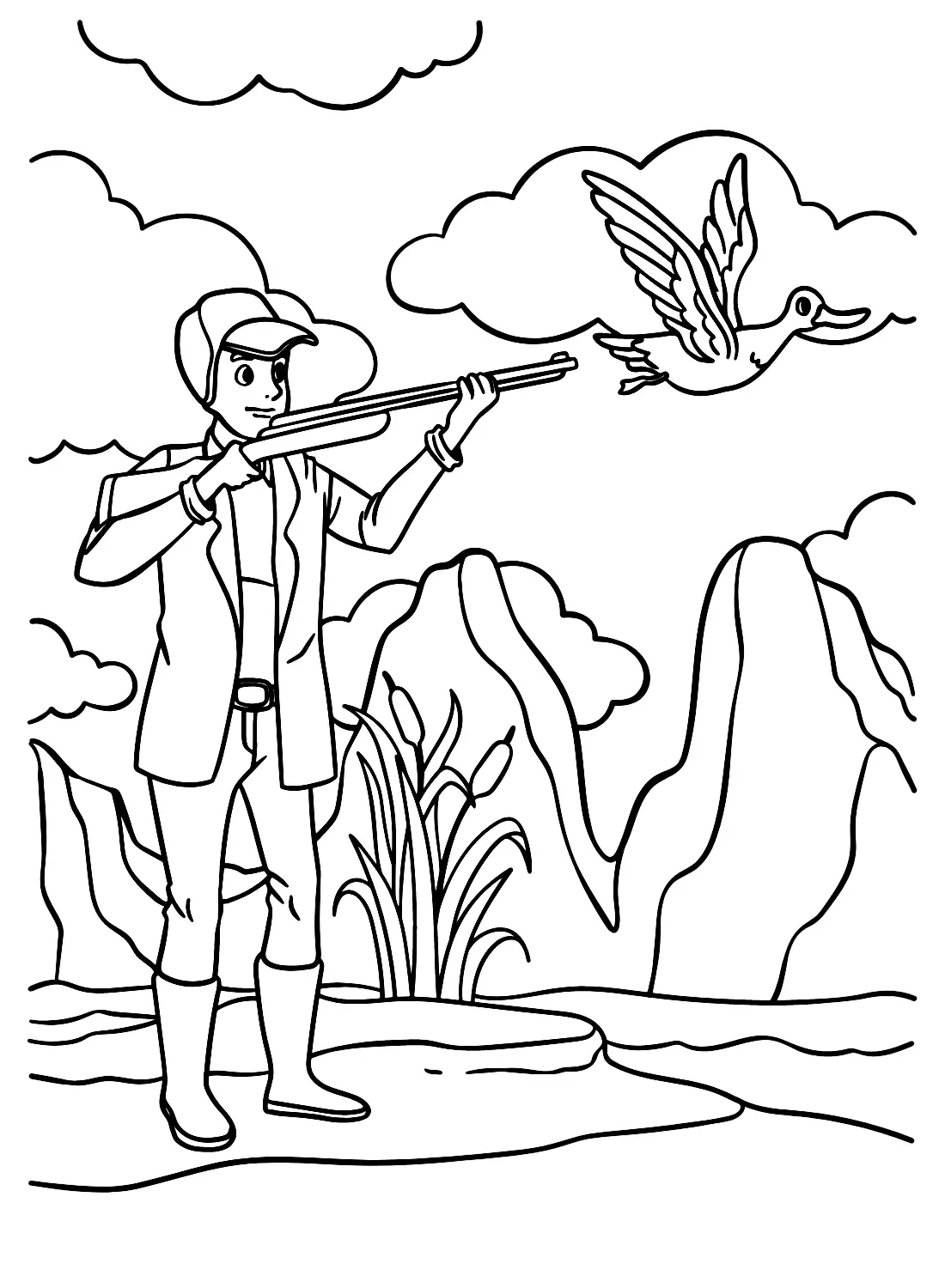 Hunting Coloring Pages 11