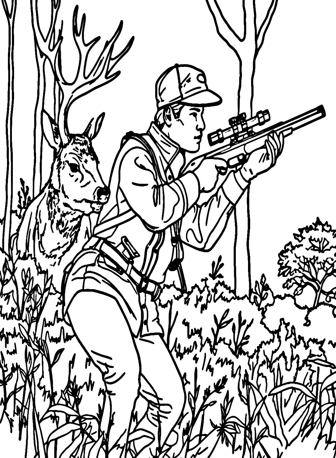 Hunting Coloring Pages 4