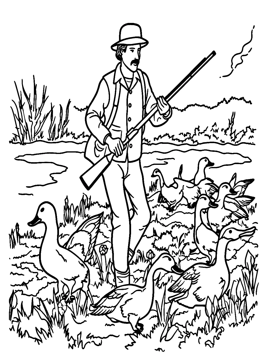 Hunting Coloring Pages 9