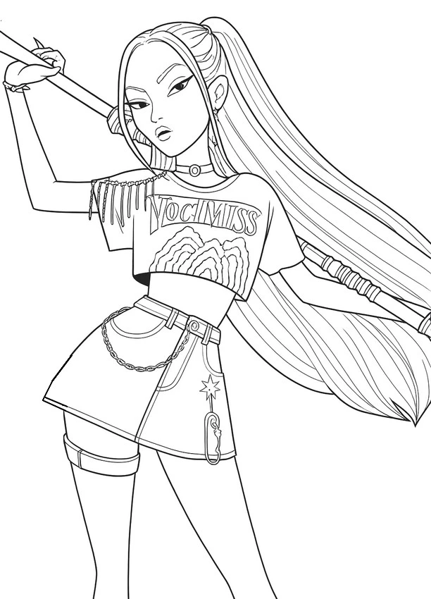 Huntrix Para Colorear 19