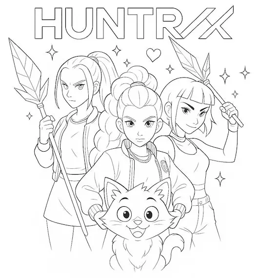 Huntrix Para Colorear 3