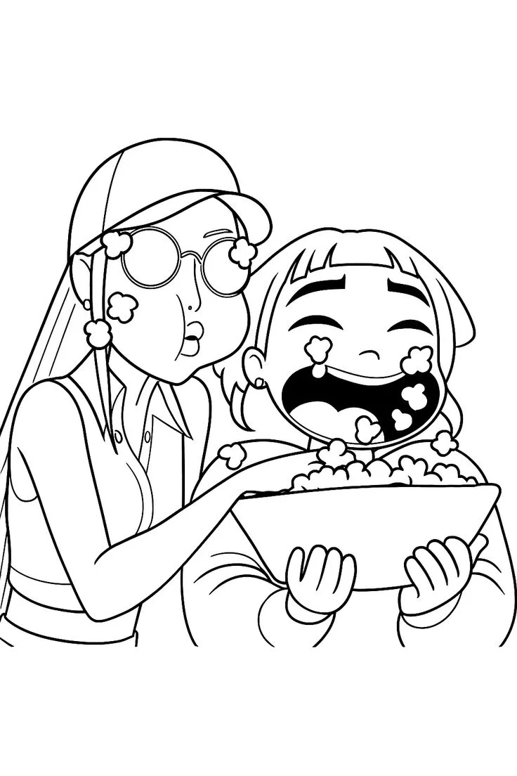 Huntrix Para Colorear 6