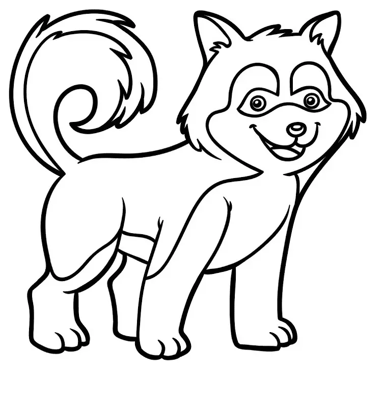 Husky Para Colorear 12