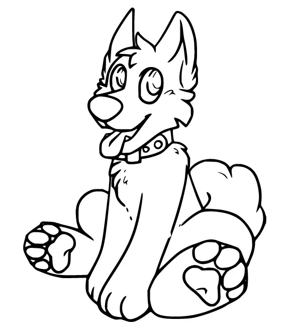 Husky Para Colorear 32