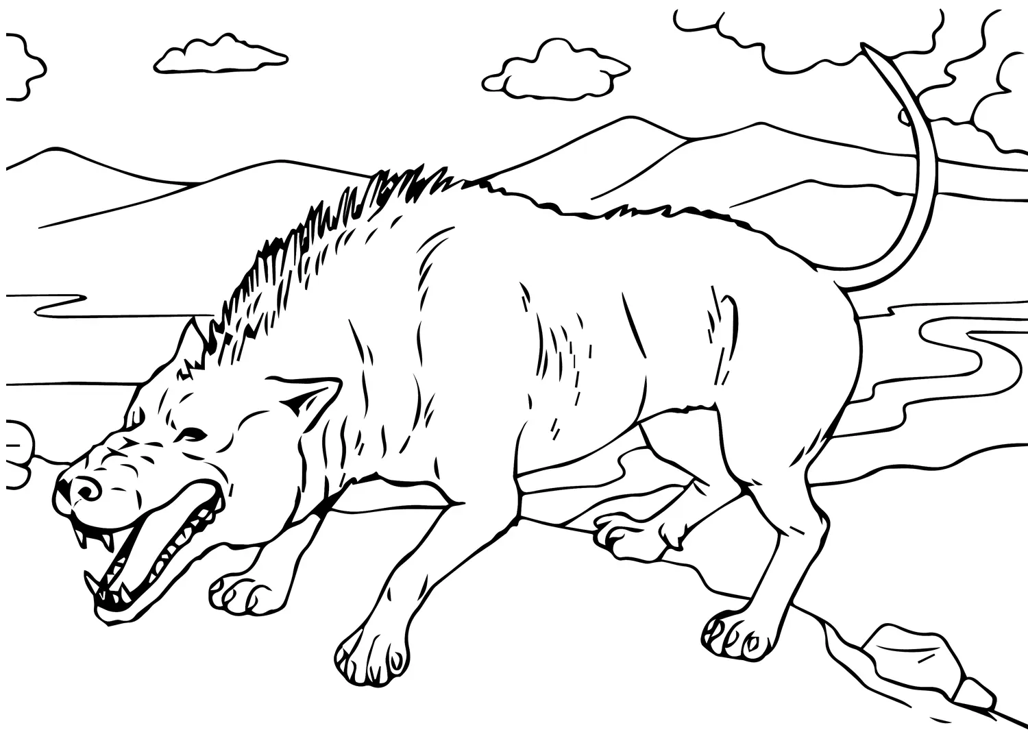 Hiena Para Colorear 16