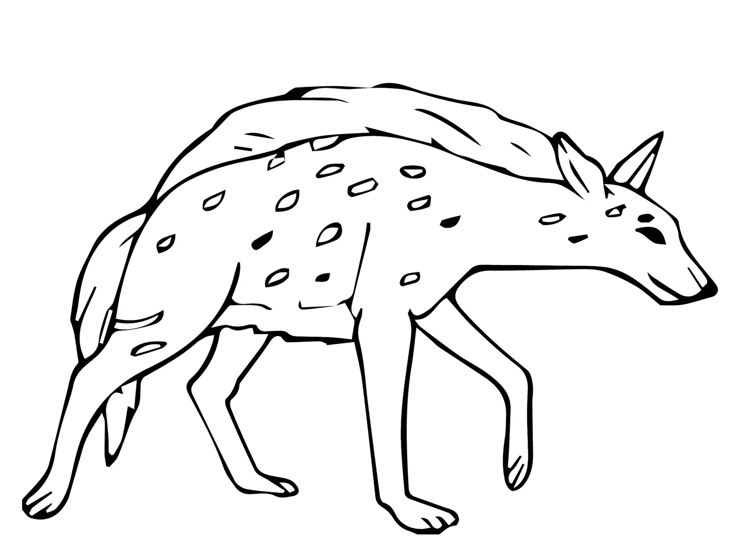 Desenhos de Hiena Para Colorir 17