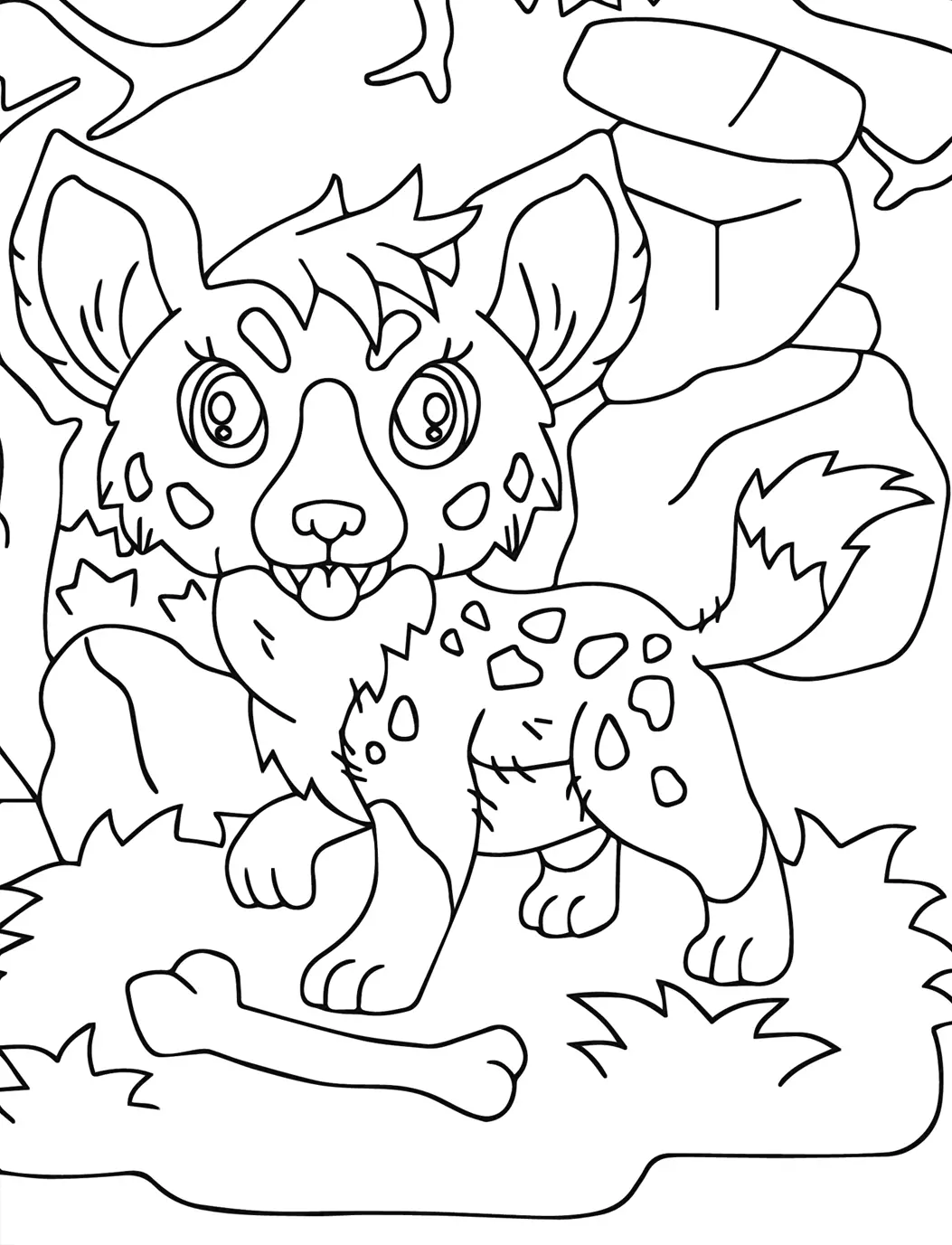 Desenhos de Hiena Para Colorir 25