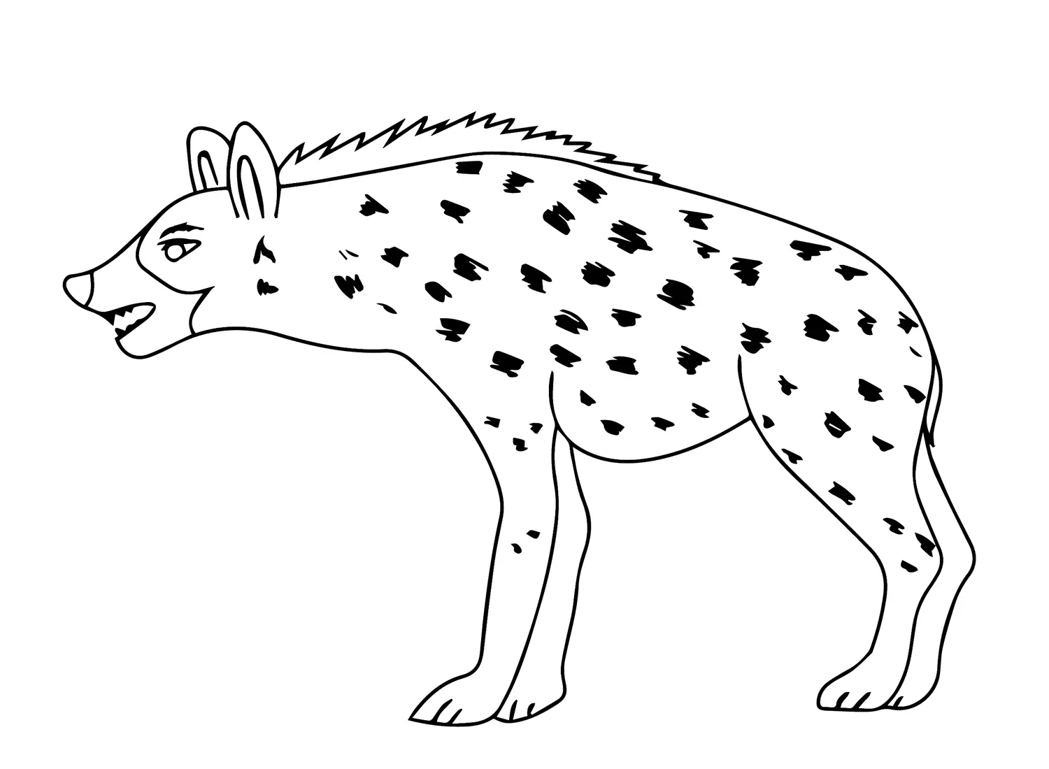 Desenhos de Hiena Para Colorir 27