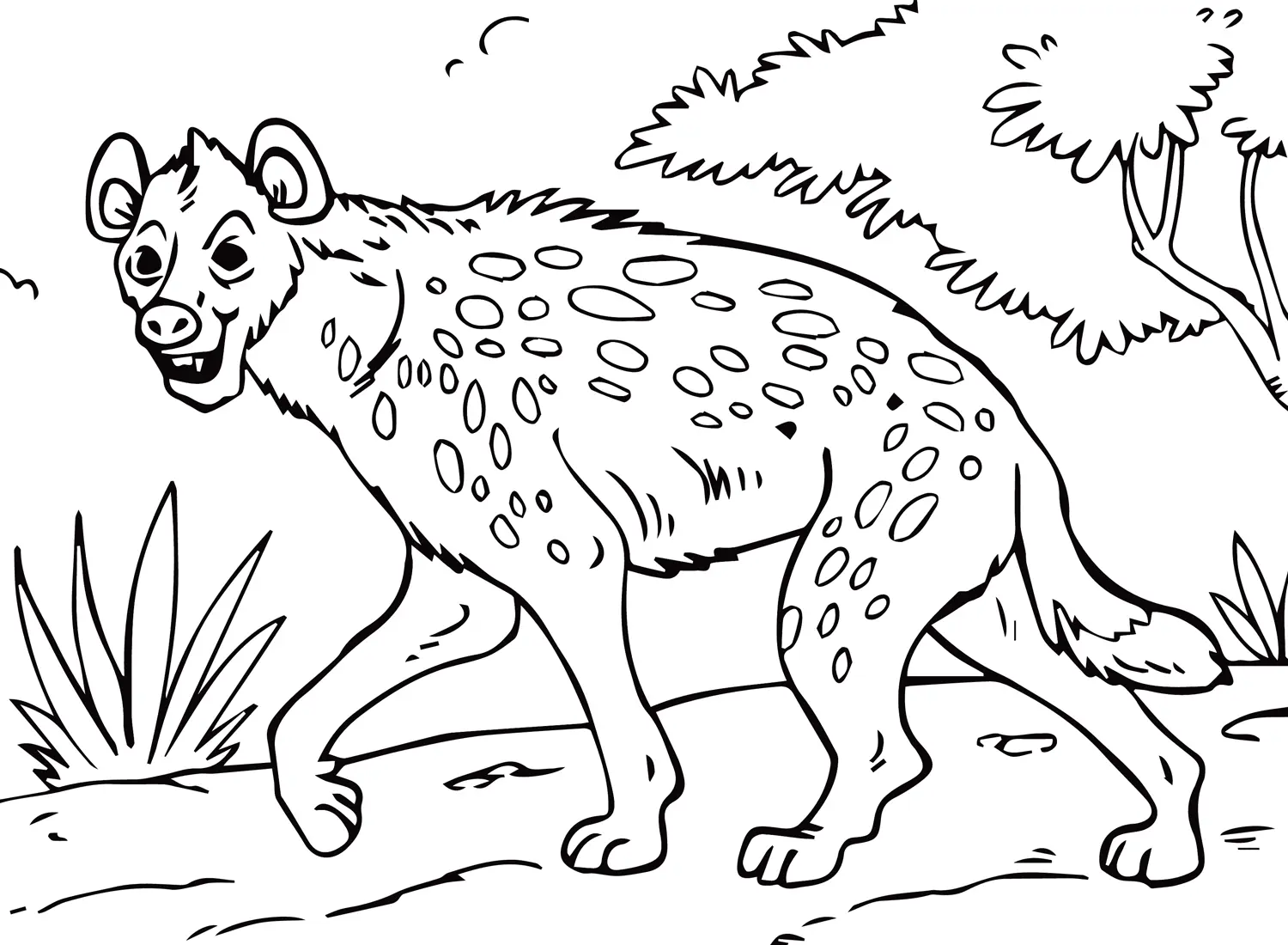 Hiena Para Colorear 32