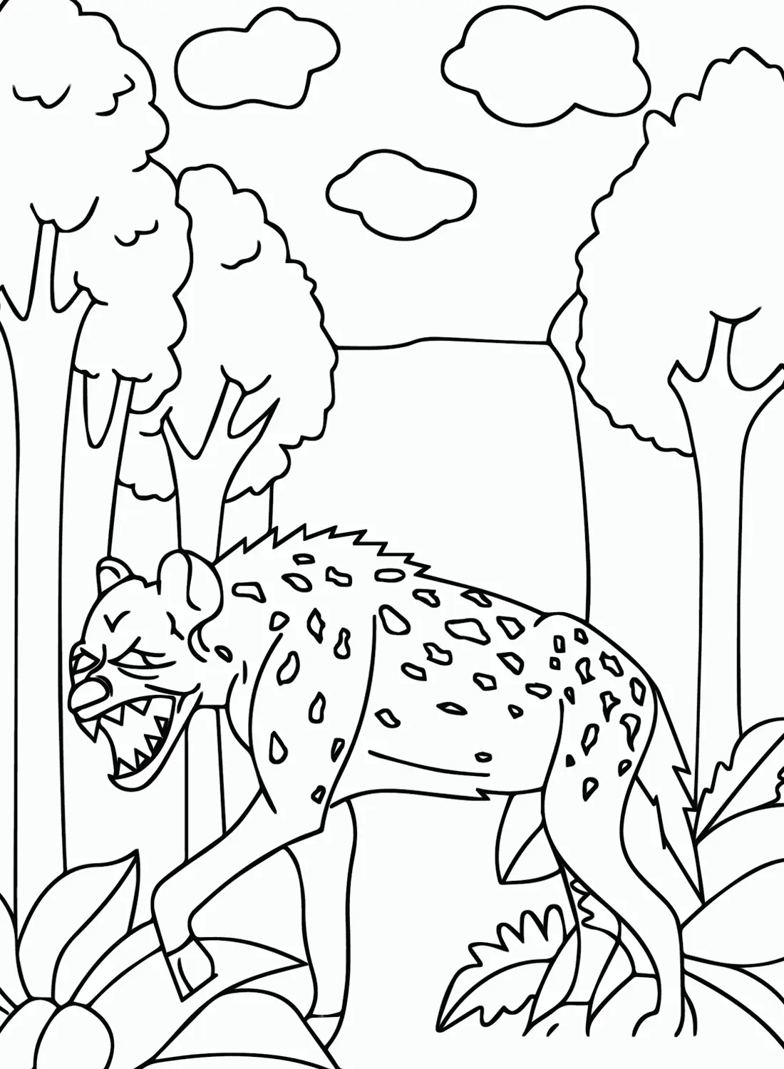 Hiena Para Colorear 5