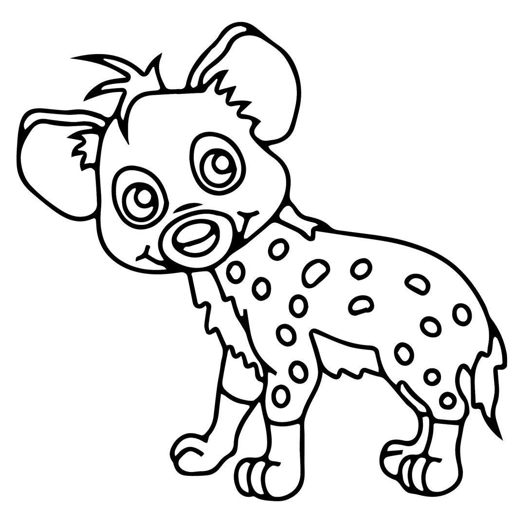 Hiena Para Colorear 7
