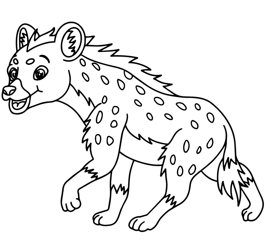 Hiena Para Colorear 8