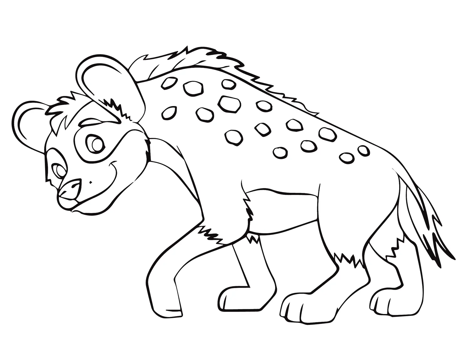 Hiena Para Colorear 9