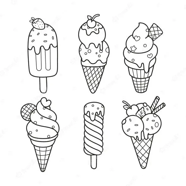 Helado Para Colorear 14