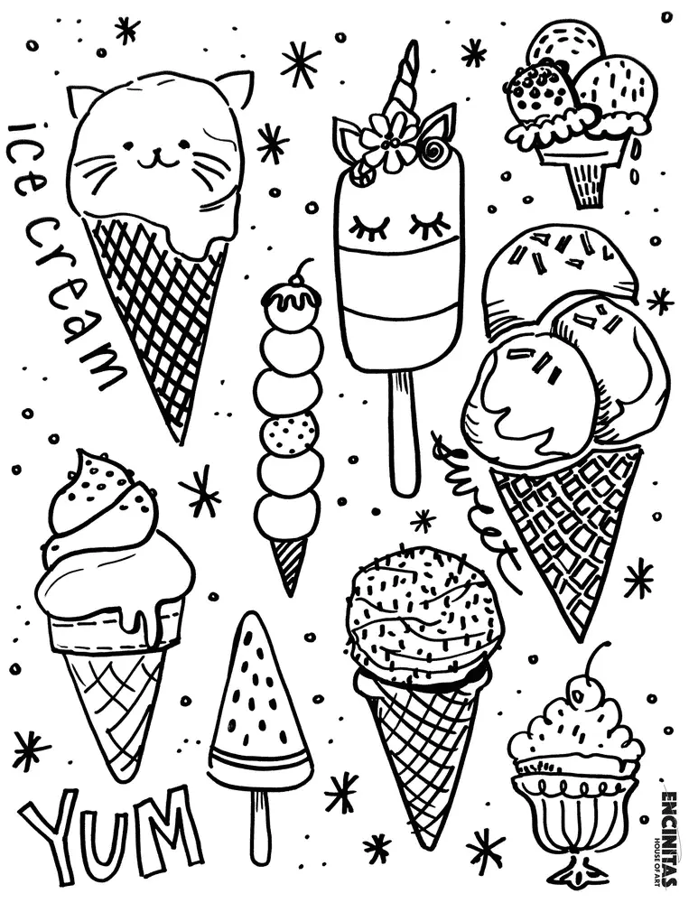 Ice Cream Coloring Pages 4