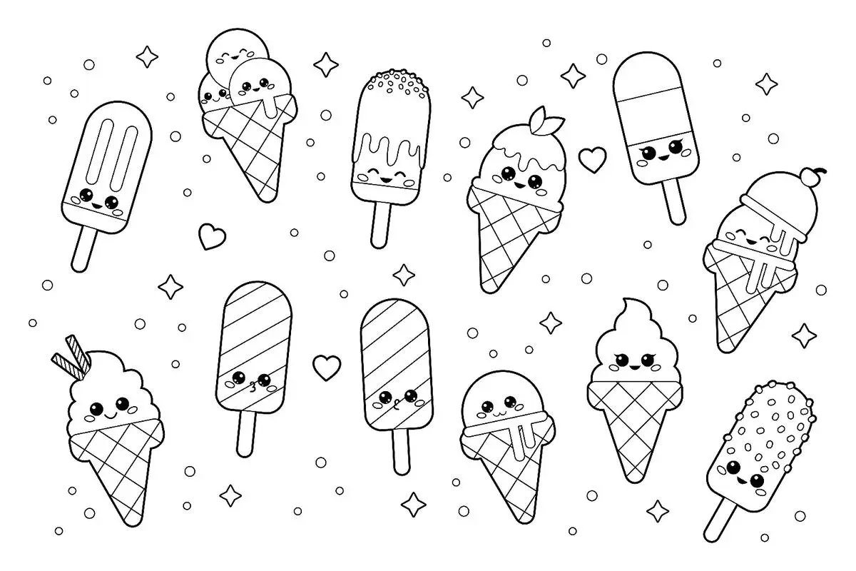 Ice Cream Coloring Pages 6