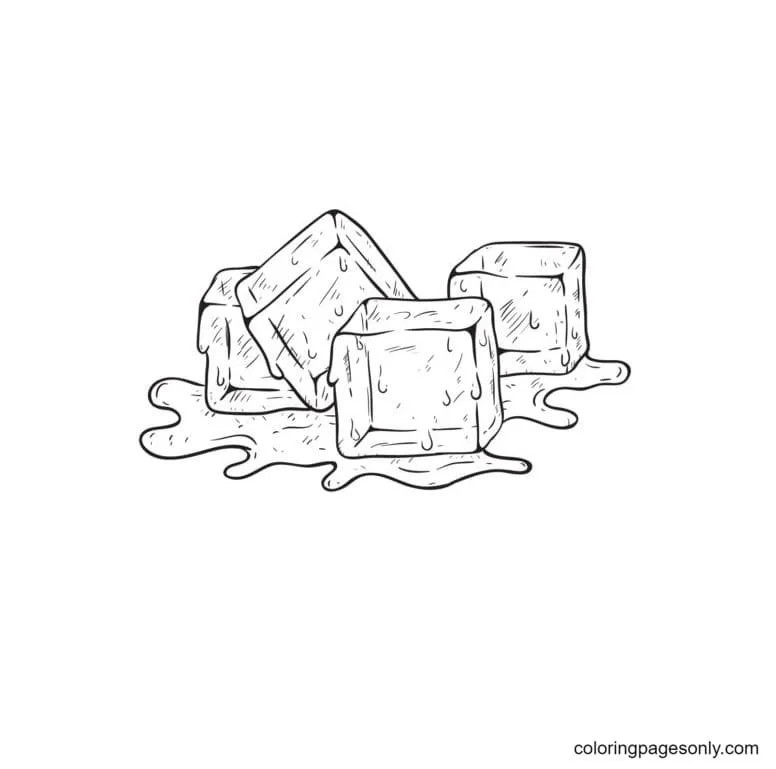 Ice Cube Coloring Pages 9
