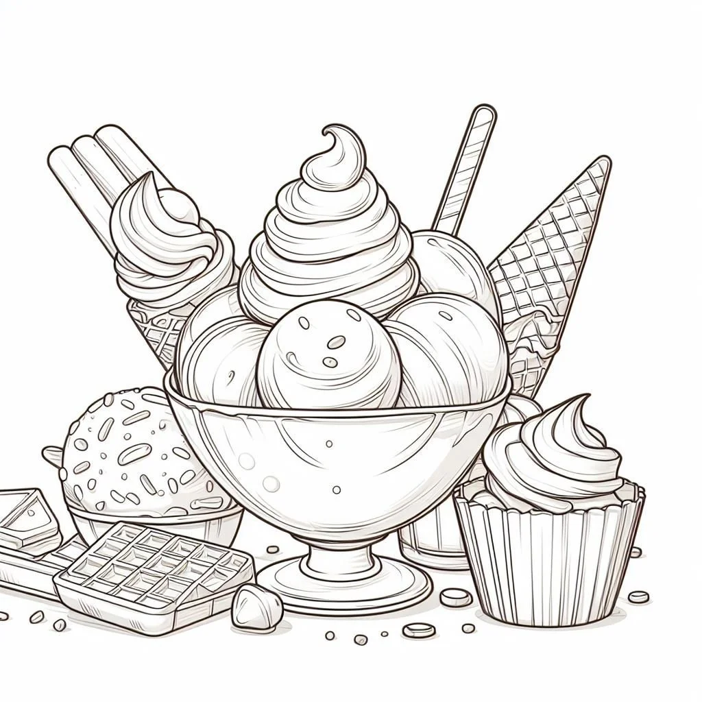 Ice Lolly Coloring Pages
