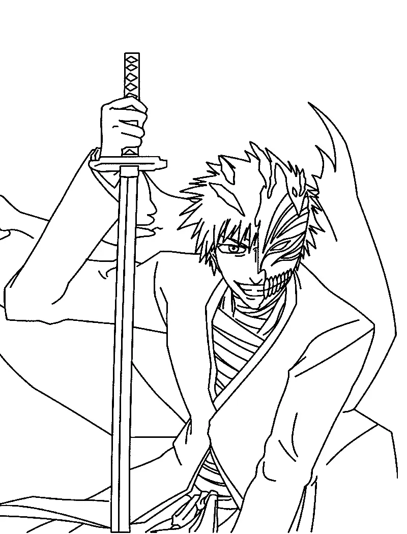 Ichigo Coloring Pages 12