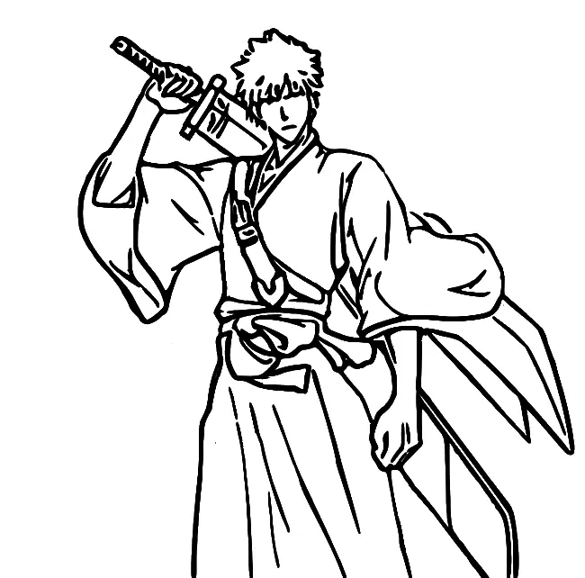 Ichigo Coloring Pages 18
