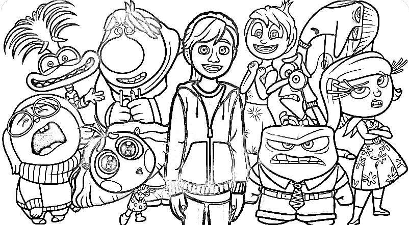 Inside Out 2 Ausmalbilder 16