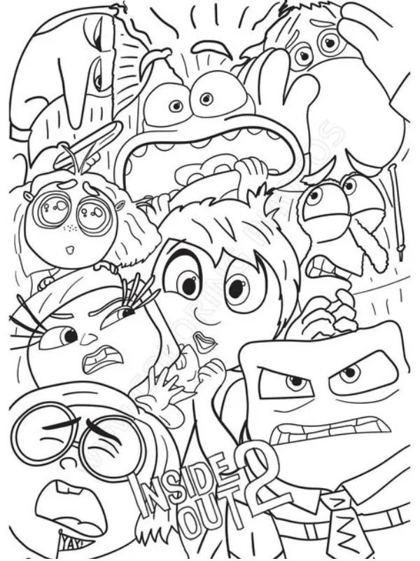 Inside Out 2 coloring pages 50