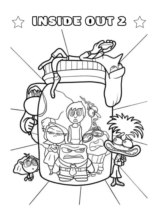 Inside Out 2 coloring pages 77