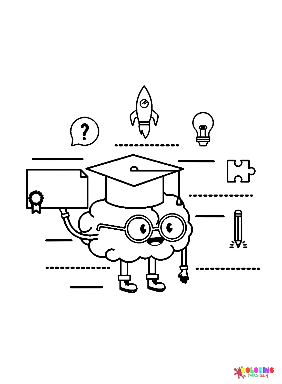 Desenhos de Paginas Intelectuais Para Colorir 6