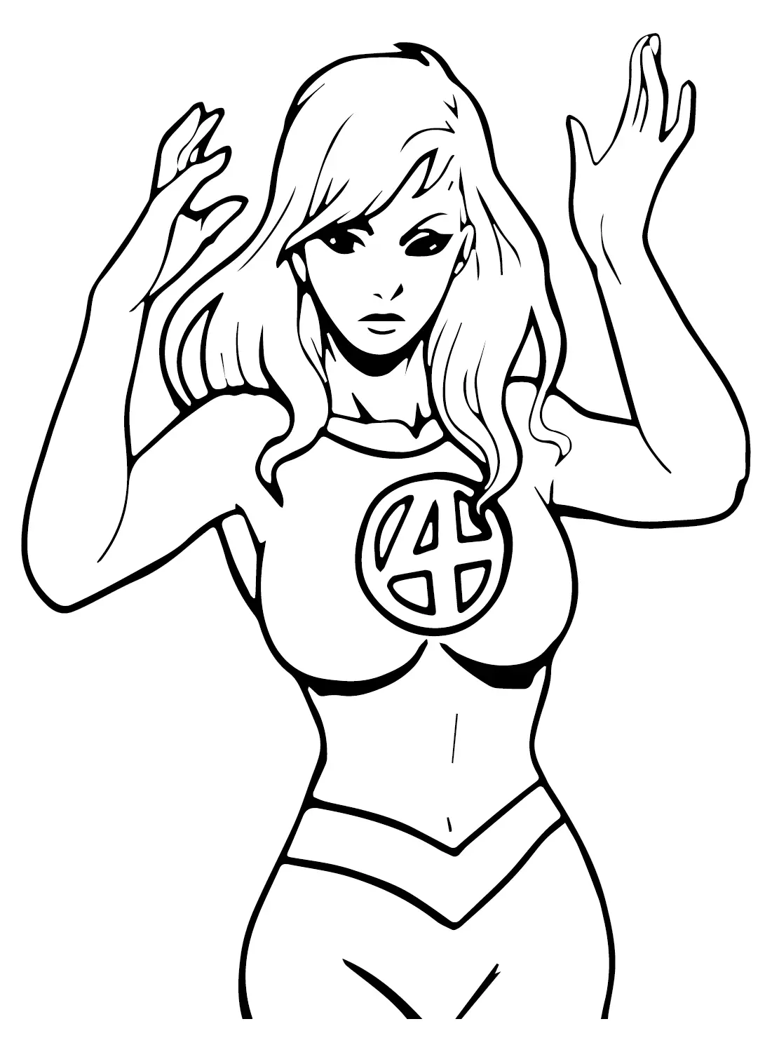 Mujer Invisible Para Colorear 10