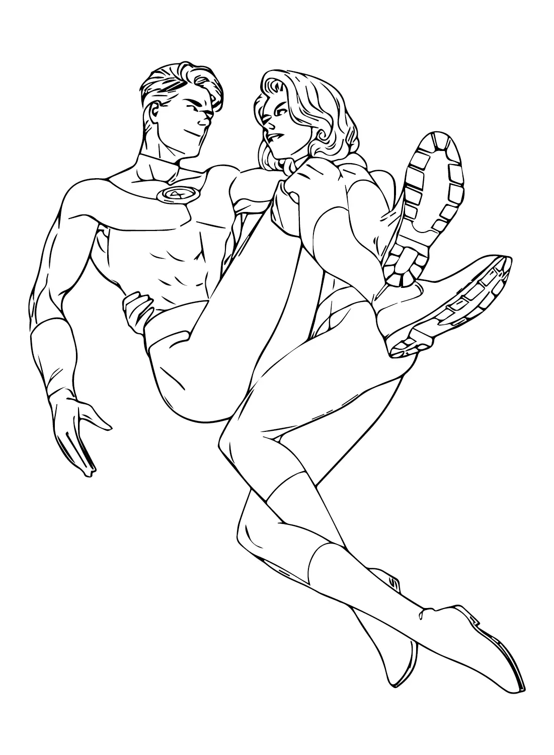 Mujer Invisible Para Colorear 14