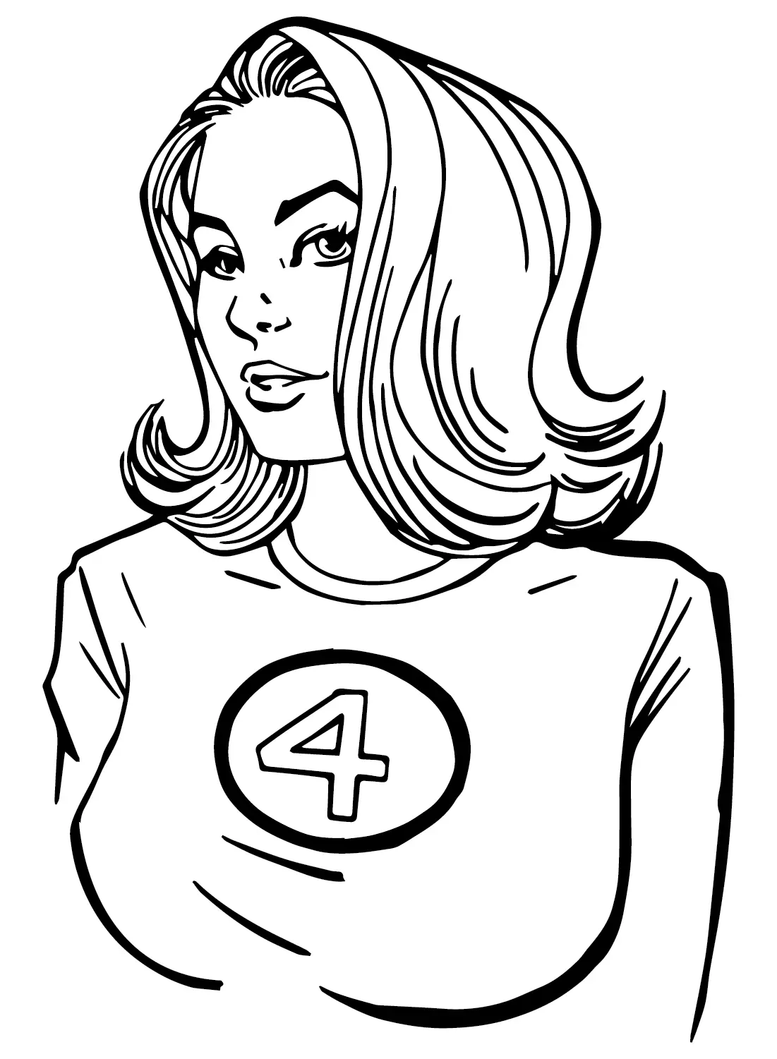 Mujer Invisible Para Colorear 2
