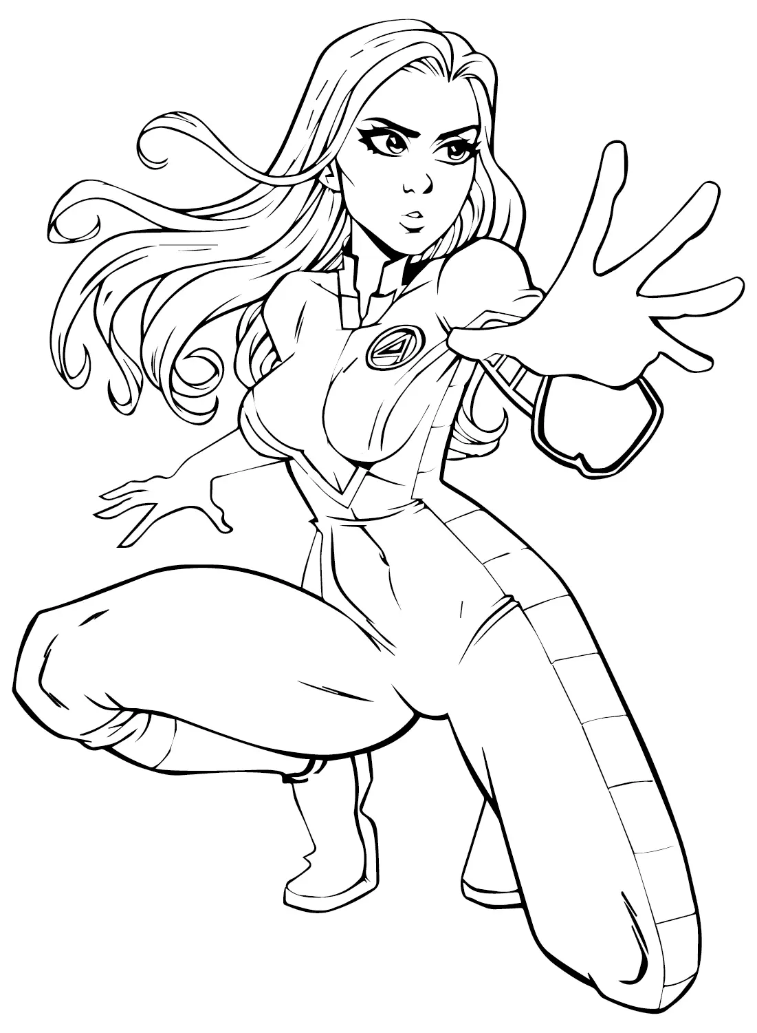 Invisible Woman Coloring Pages