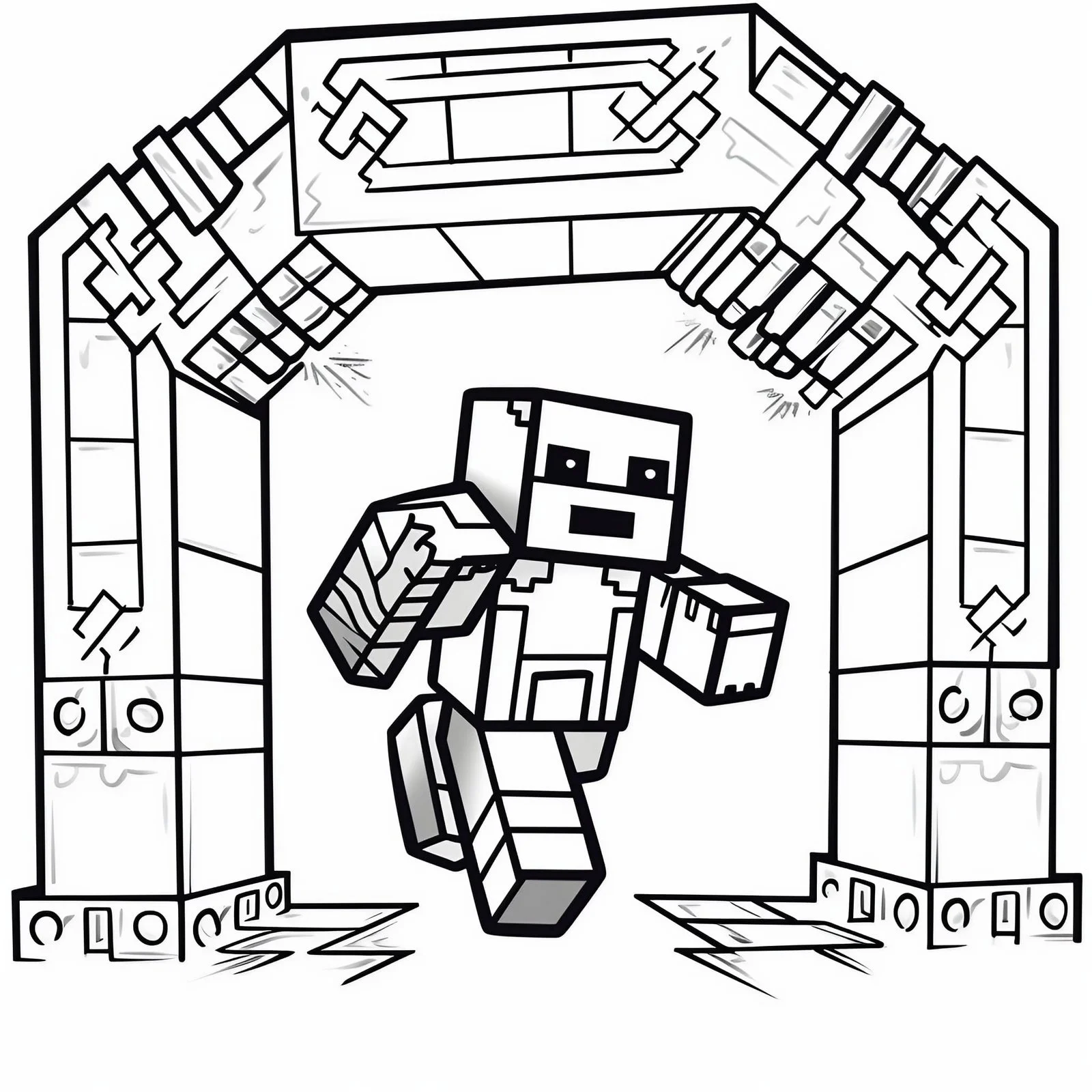Iron Golem Coloring Pages 10