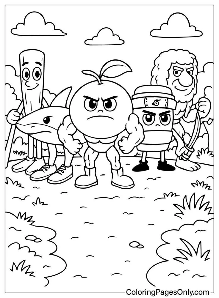 Italian Brainrot para Colorear 19