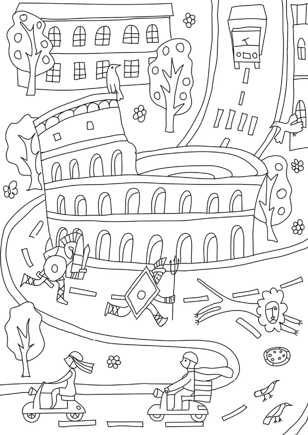 Italy Coloring Pages 11