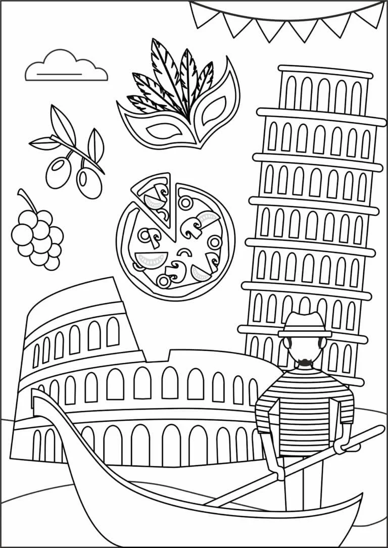 Italy Coloring Pages 38