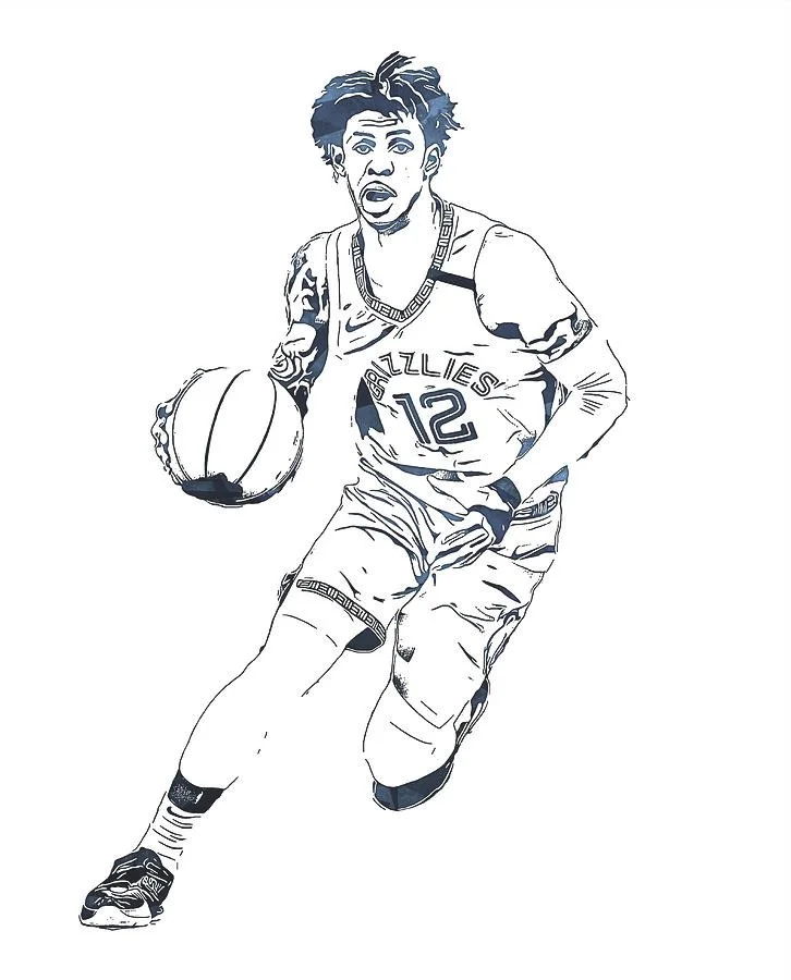 Ja Morant Coloring Pages 13