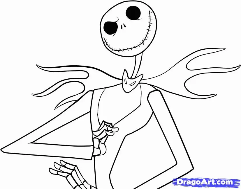 Jack Skellington Coloring Pages 1