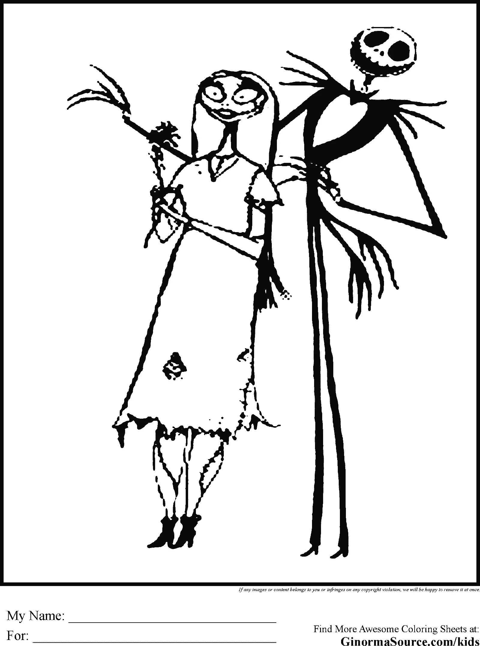 Jack Skellington Coloring Pages 10