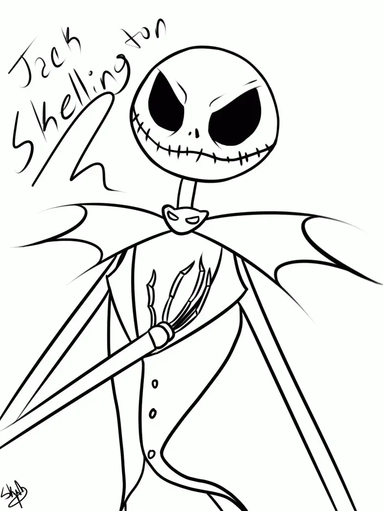 Jack Skellington Coloring Pages 14