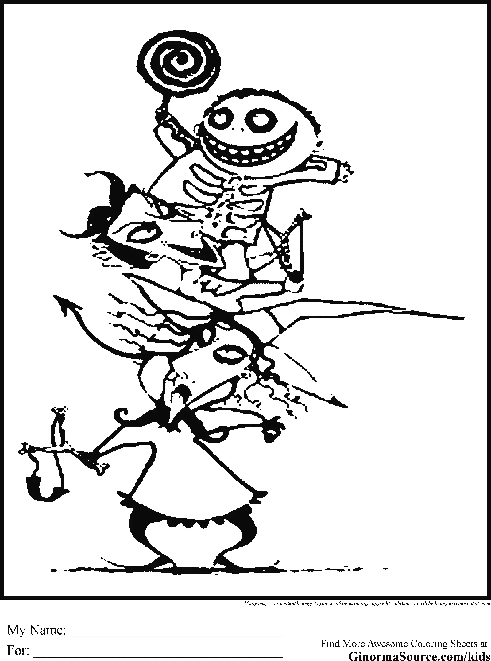 Jack Skellington Coloring Pages 8
