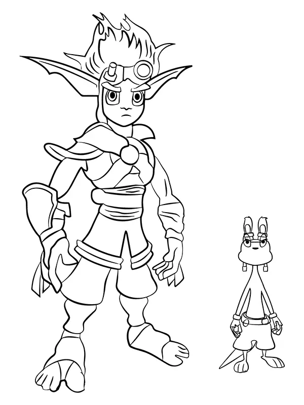 Jak und Daxter Ausmalbilder 1