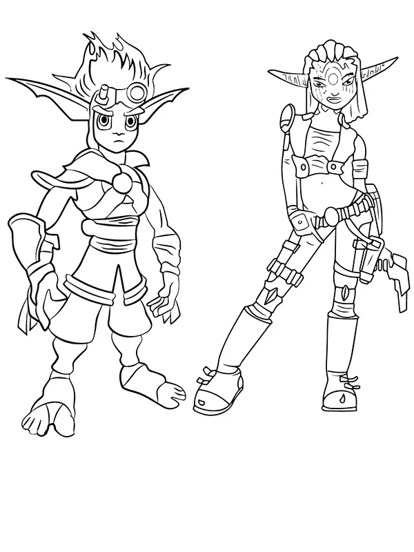 Jak und Daxter Ausmalbilder 10