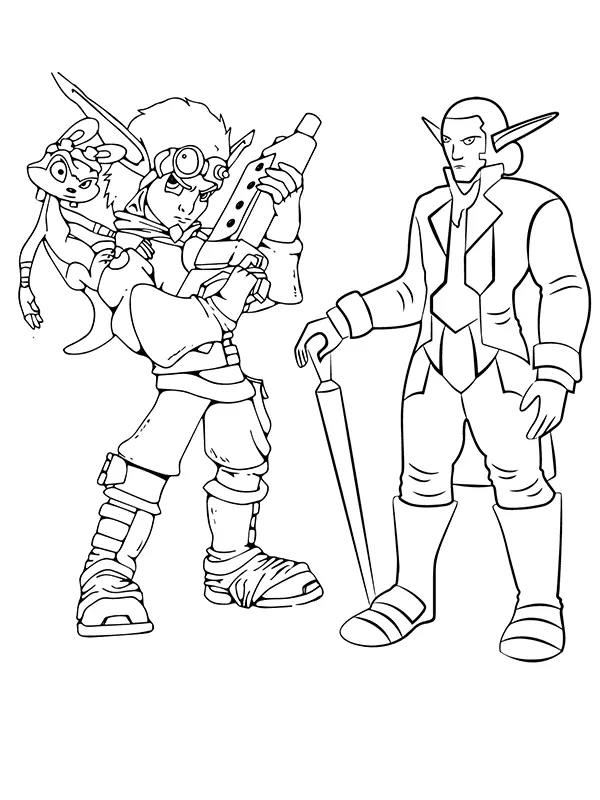 Jak und Daxter Ausmalbilder 14