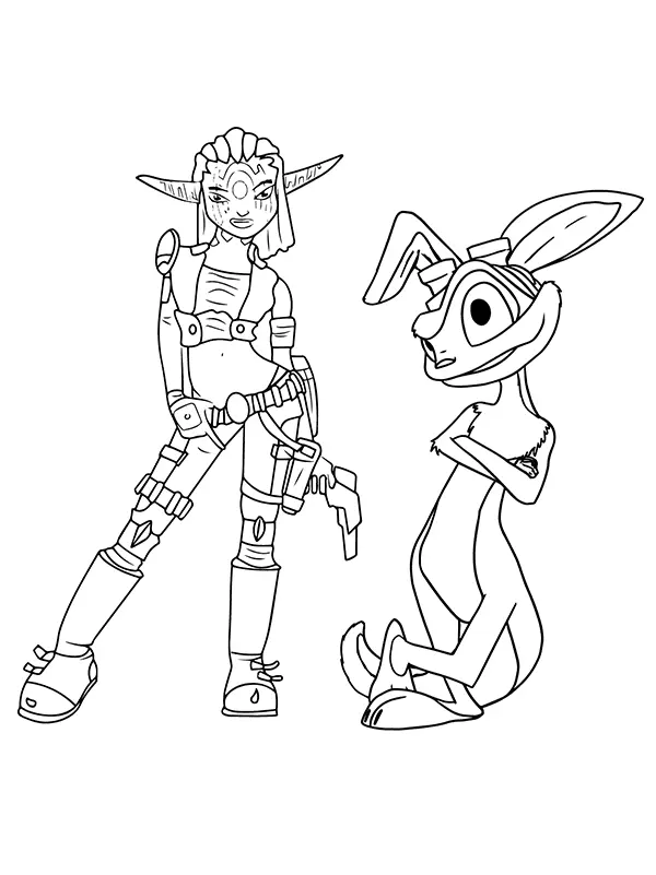 Jak und Daxter Ausmalbilder 8