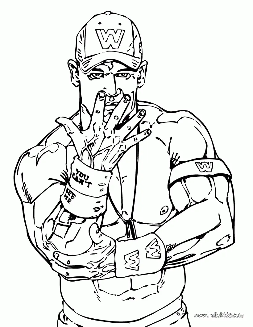 John Cena Coloring Pages 1