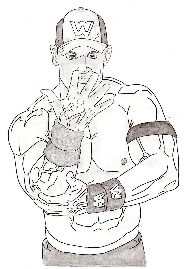 John Cena Coloring Pages 10